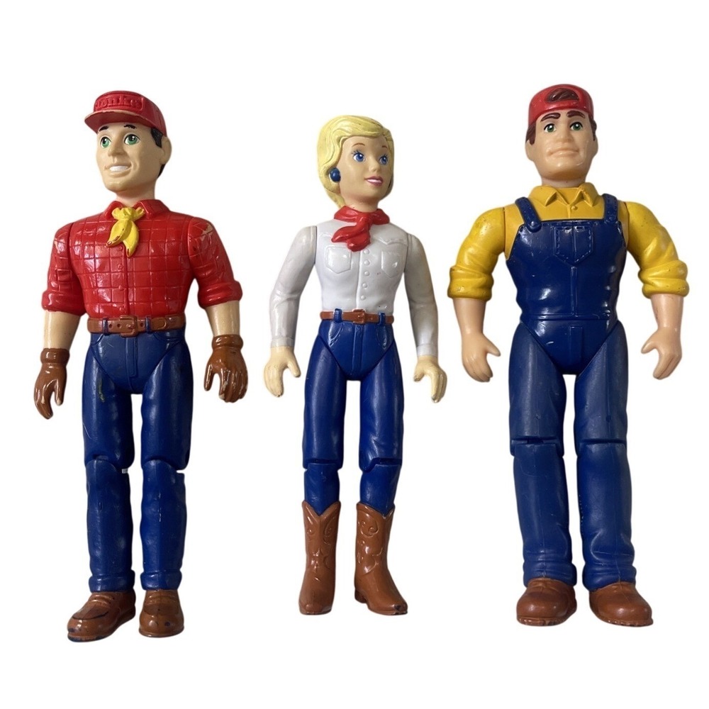 Tonka Loving Family Doll house Size 6" Man Woman Mechanic Farmer Cowboy 1995 Set